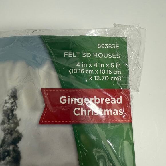 Bucilla 89383E Gingerbread Christmas Village Felt House Ornament Kit NEW Sealed - Picture 4 of 6